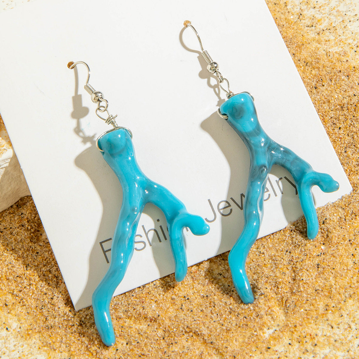 Wholesale Bohemian Resin Shellfish Starfish Holiday Style Ocean Series Earrings
